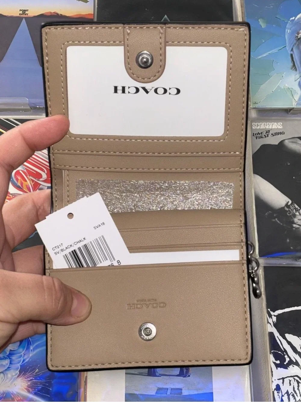 Coach Checkerboard Snap Wallet